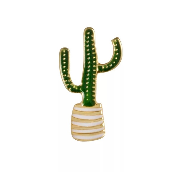 Buy 2 get 1 Free ❤️️ green planet leaf cactus pin - Picture 4 of 6